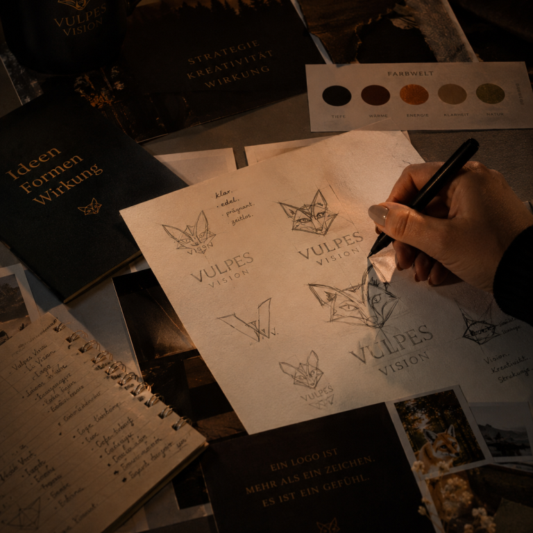 Vulpes Vision: Design Scribble - zeichnende Hand (KI)